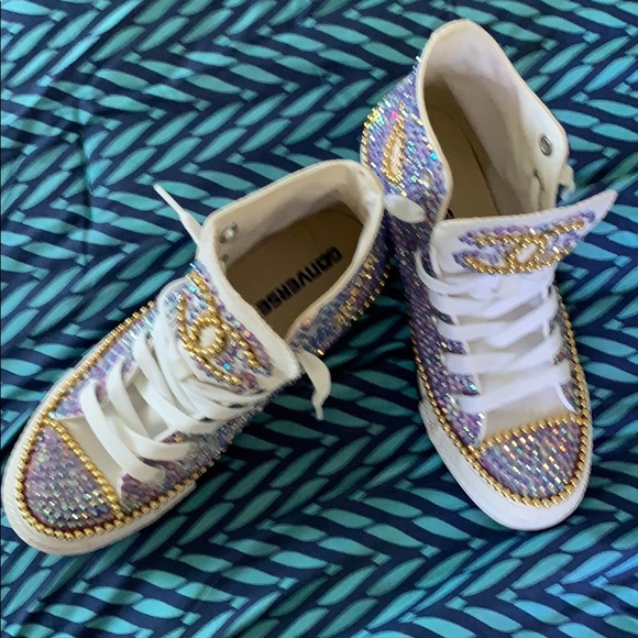 Custom Handmade Chanell Converse Hightop - Picture 1 of 2